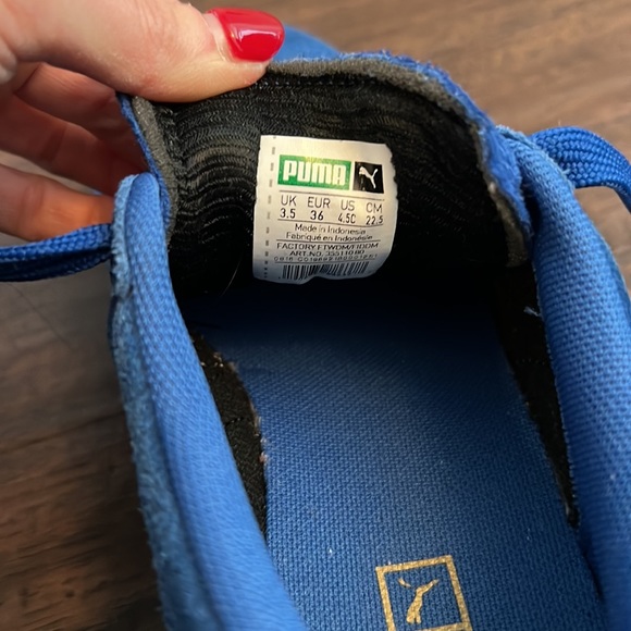 Puma Kids Blue Suede Sneakers - Picture 5 of 5